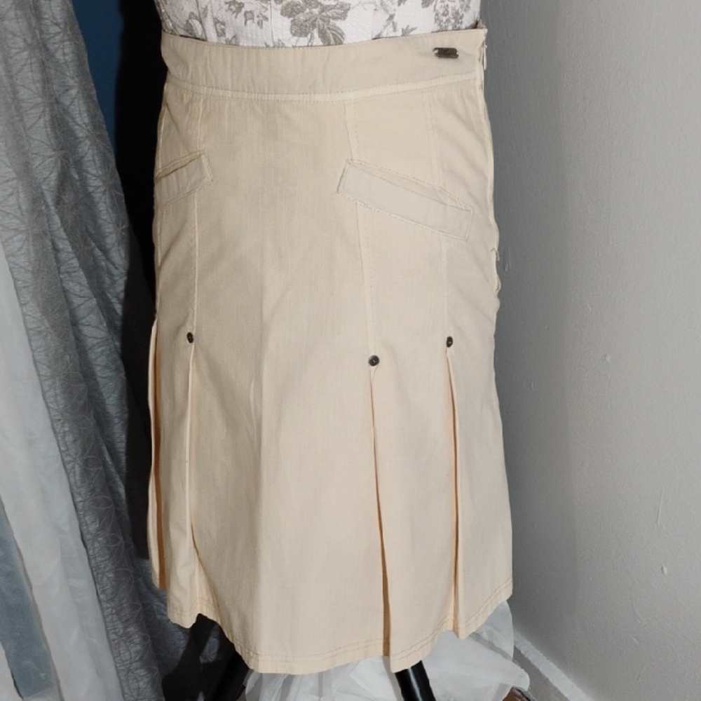 Chic Beige Women's A-Line Skirt